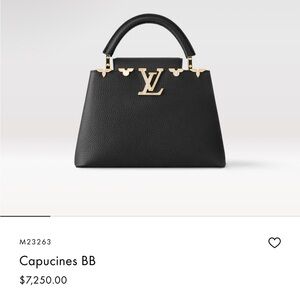 Louis Vuitton Black Capucines BB Bag